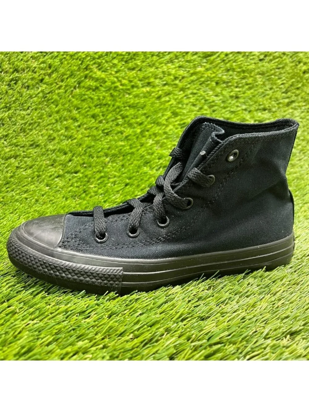 Converse Chuck Taylor All Star Hi GS Boys Size 1Y Black Athletic Shoes Sneakers